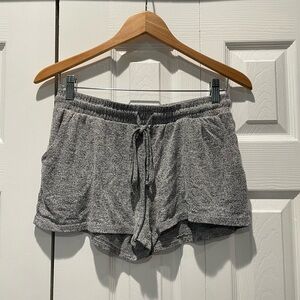 Cozy Gray Knit Shorts